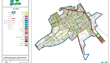 نقشه GIS کاشان و تصویر باکیفیت نقشه 1403
