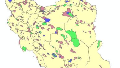 شیپ فایل مناطق 4گانه زیست محیطی کشور