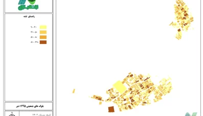 اکسل و شیپ فایل بلوک های جمعیتی بندر دیر 1395