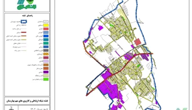 نقشه GIS شهرستان بهارستان 1403 و شهرهای آن