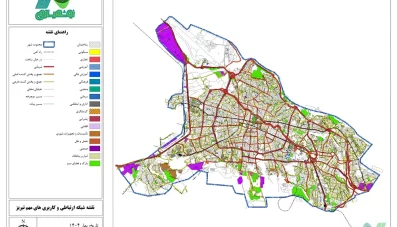 نقشه GIS تبریز و تصویر باکیفیت نقشه 1404
