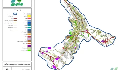 نقشه GIS خرم آباد 1404 و شیپ فایل کاربری اراضی