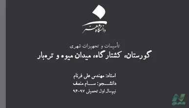معیارهای مکانیابی گورستان و کشتارگاه و میدان میوه و تره بار