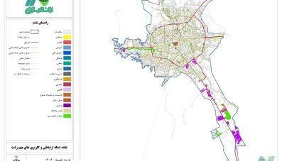 نقشه GIS رشت و تصویر با کیفیت نقشه 1404