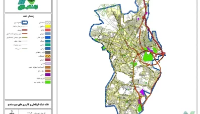 نقشه GIS سنندج 1404 و تصویر با کیفیت نقشه